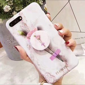 3D flower iPhone 7 Plus case+popsocket+ glass